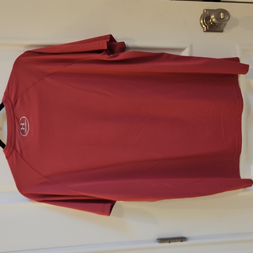 Under Armour‎ Men's Crimson Short Sleeve Tee Heatgear Loose Fit - Picture 2 of 4